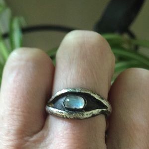 Truly Unique Moonstone Ring made from Real Silver